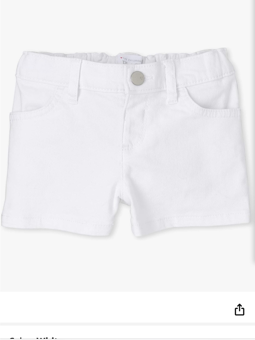 Children’s Place Shorts White Wash Denim Jean Jeans Cut Offs 3T Girl Toddler